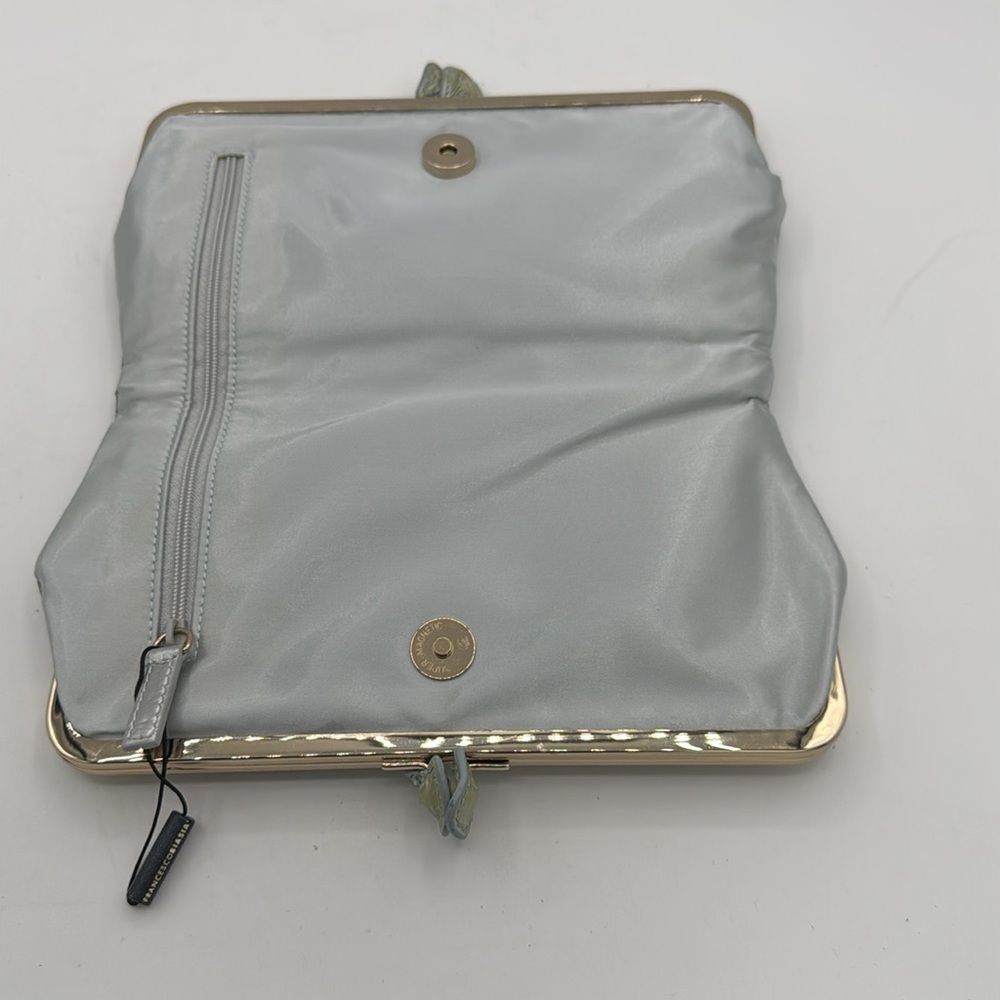NWT Vintage Francesco Biasia gray snakeskin leather double wallet - Picture 5 of 9